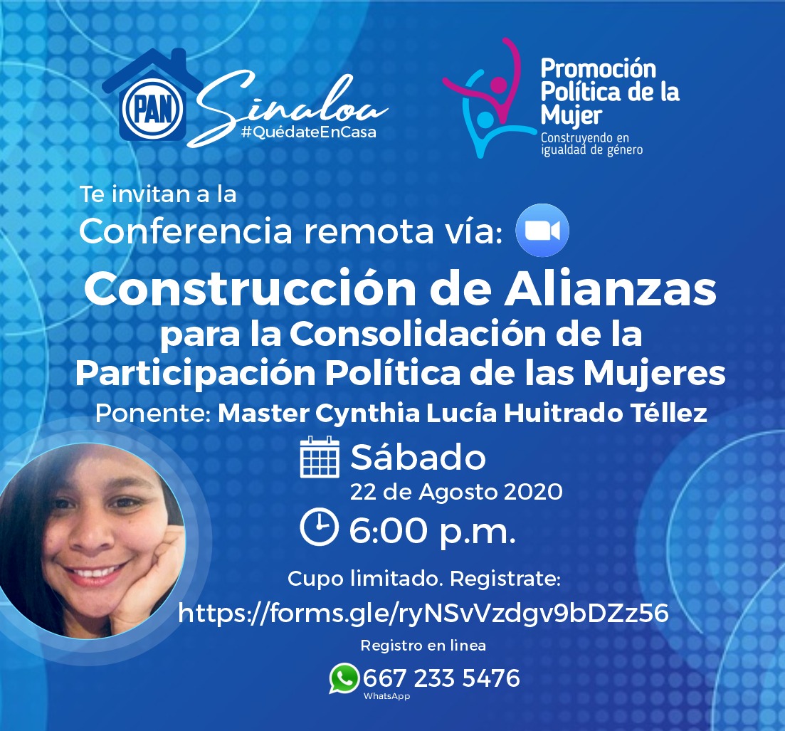 Invitación Conferencia Remota Ppm Sábado 22 De Agosto 2020 Pan Sinaloa 1426